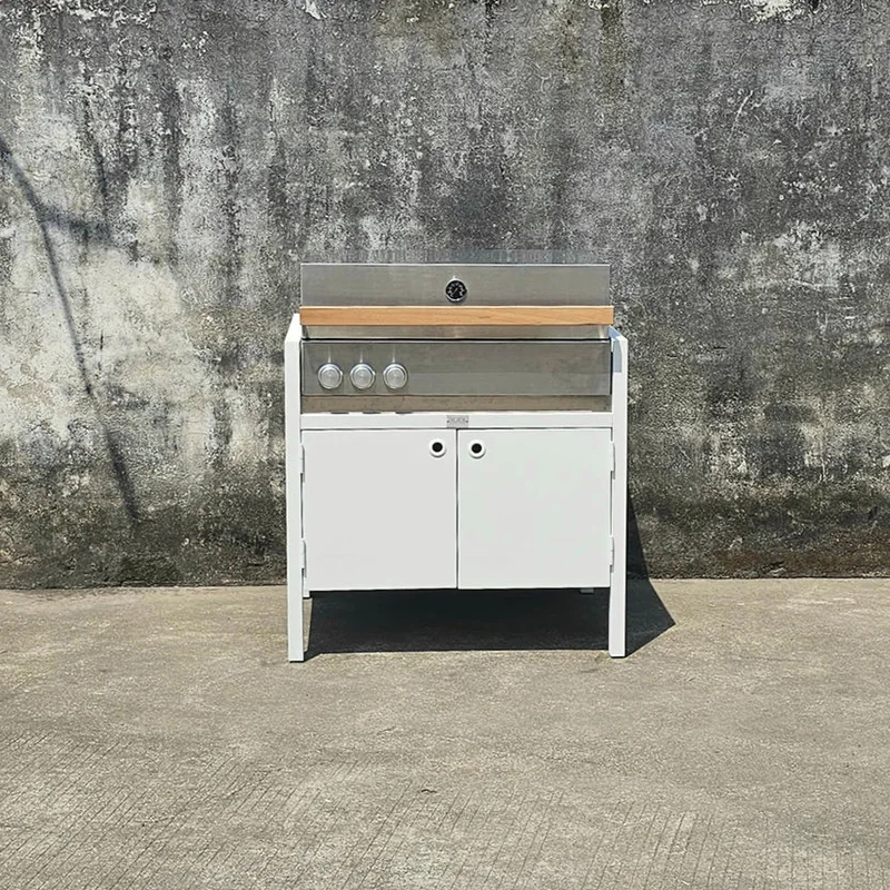 Armário de cozinha externo com churrasqueira Armário de cozinha externo com churrasqueira