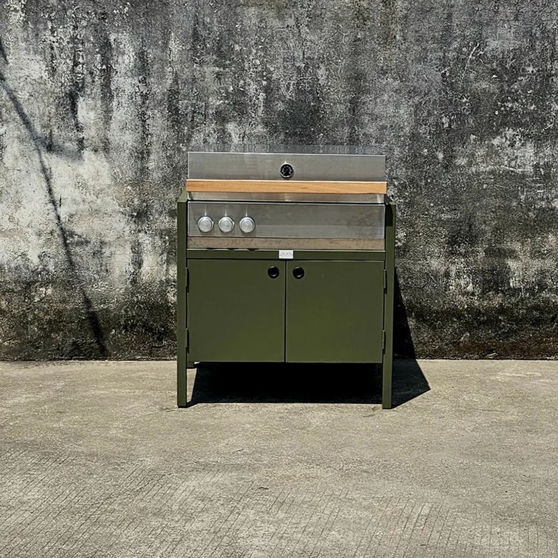 Armário de cozinha externo com churrasqueira